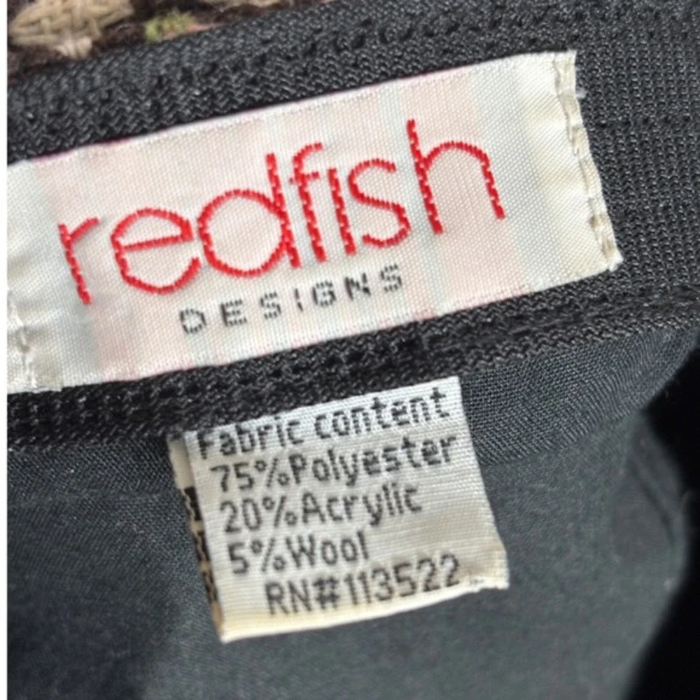 Redfish‎ Designs Women Newsboy Cap Pink Green Geometric Wool Blend Twee Preppy